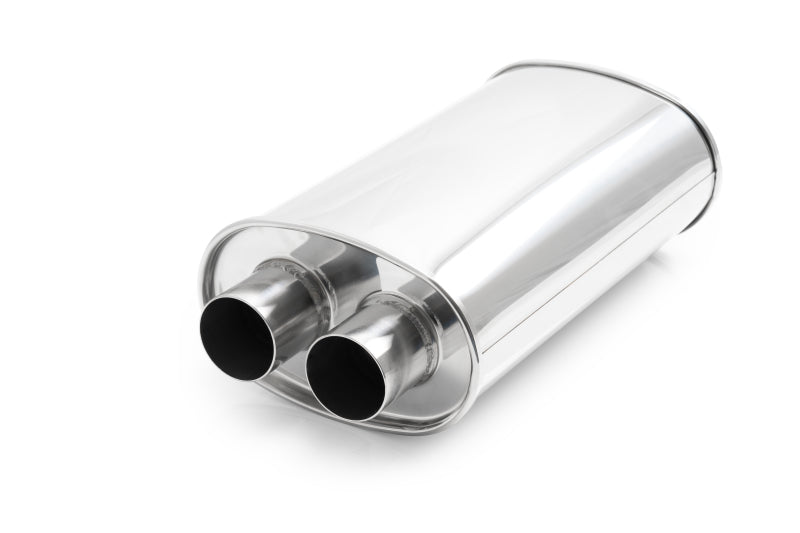 Vibrant 10535 sal Streetpower 2.5in Stainless Steel Dual In-Out Oval Muffler