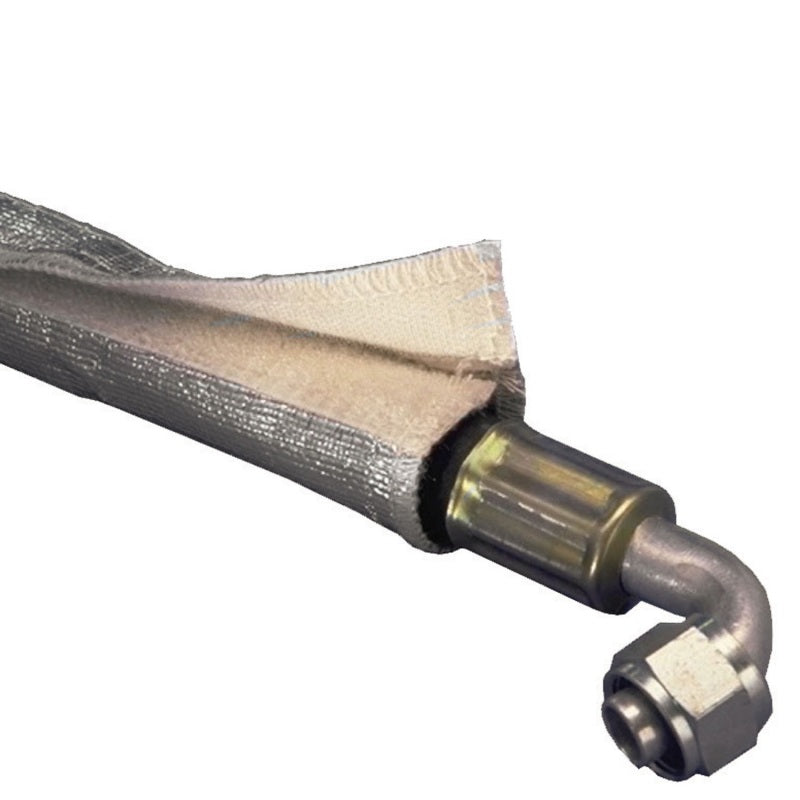 DEI 10405 Heat Shroud 1in I.D. x 3ft - Aluminized Sleeving - Hook and Loop Edge