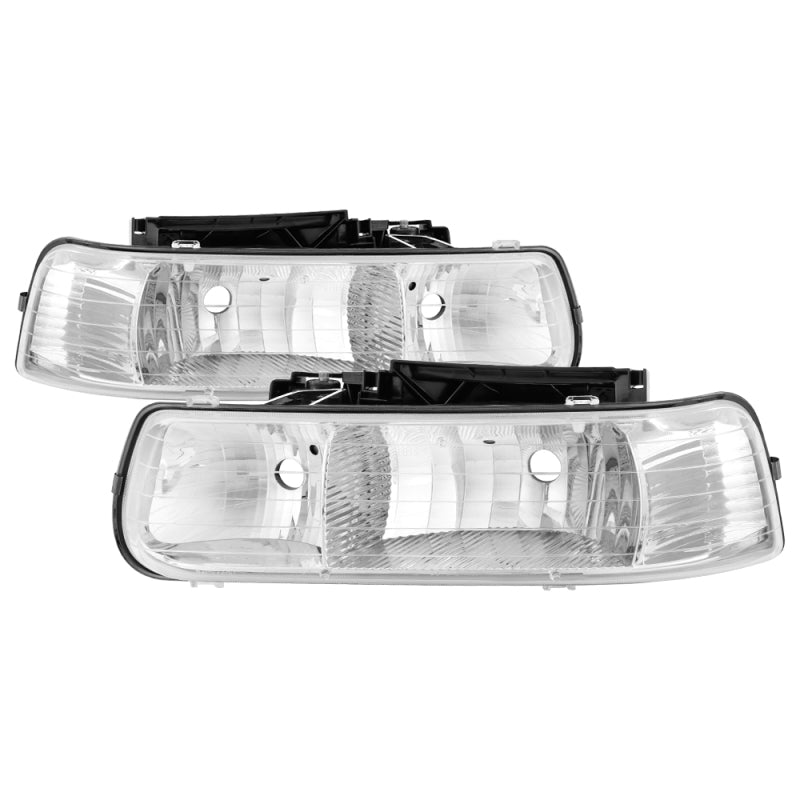 5064264 Xtune fits Chevy 00-06 TahOE Amber Crystal Headlights Chrome HD-JH-CSI