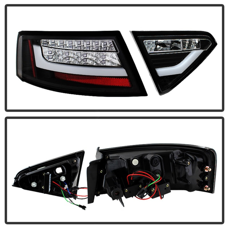 Spyder 5082275 fits Audi 08-12 A5 LED Tail Lights Black ALT-YD-AA508-LED-BK