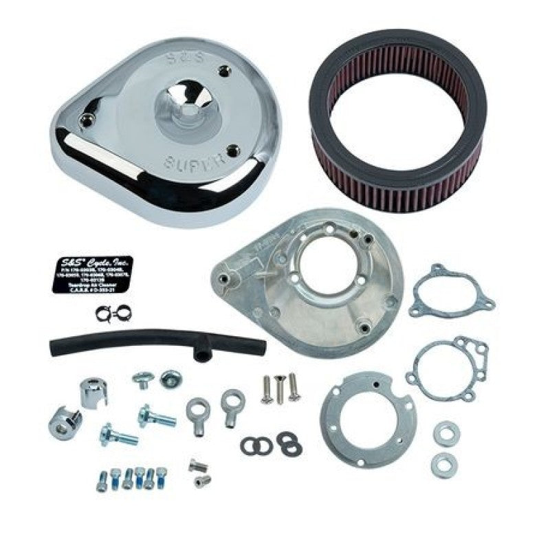 S&S 170-0305B Cycle 08-16 Touring Stock Bore Throttle By Wire Teardrop Air Clean