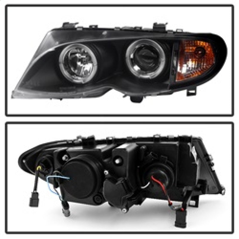 Spyder 5042415 fits BMW 02-05 E46 3-Series 4DR Projector Headlights 1PC LED Hal