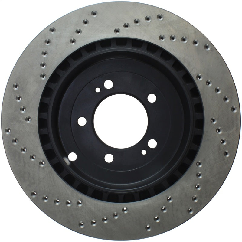 Stoptech 128.46075L 08 Mitsubishi Evo AWD Drilled Left Rear Rotor