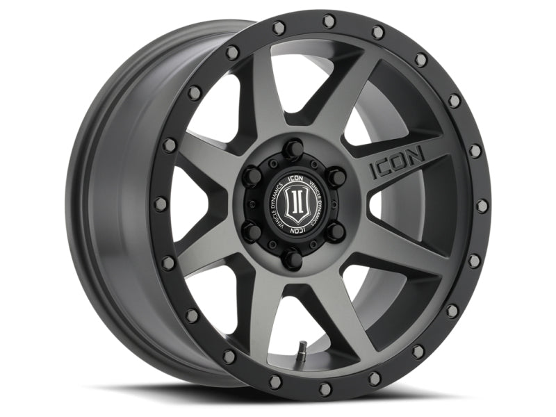 ICON 1817857345TT Rebound 17x8.5 5x5 -6mm Offset 4.5in BS 71.5mm Bore Titanium Wheel