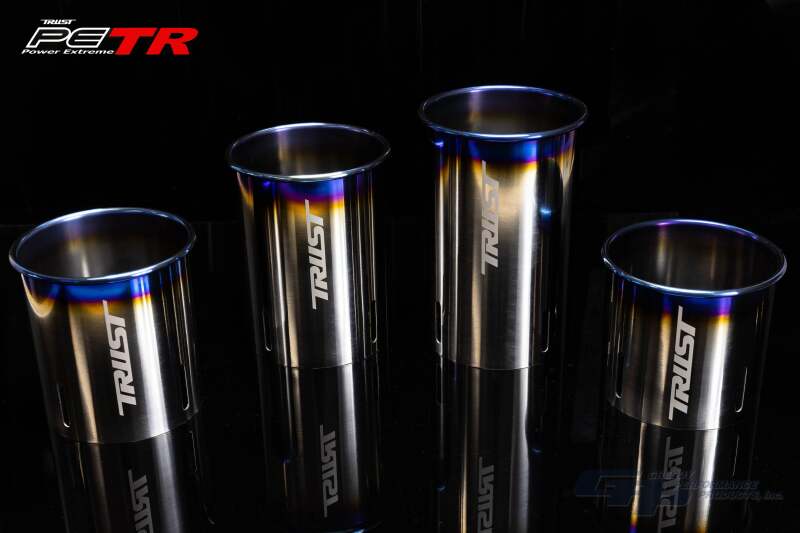 GReddy 11007120 Titanium Trust PE-TR Tip L 110MM x 115MM - Titanium Burnt Finish
