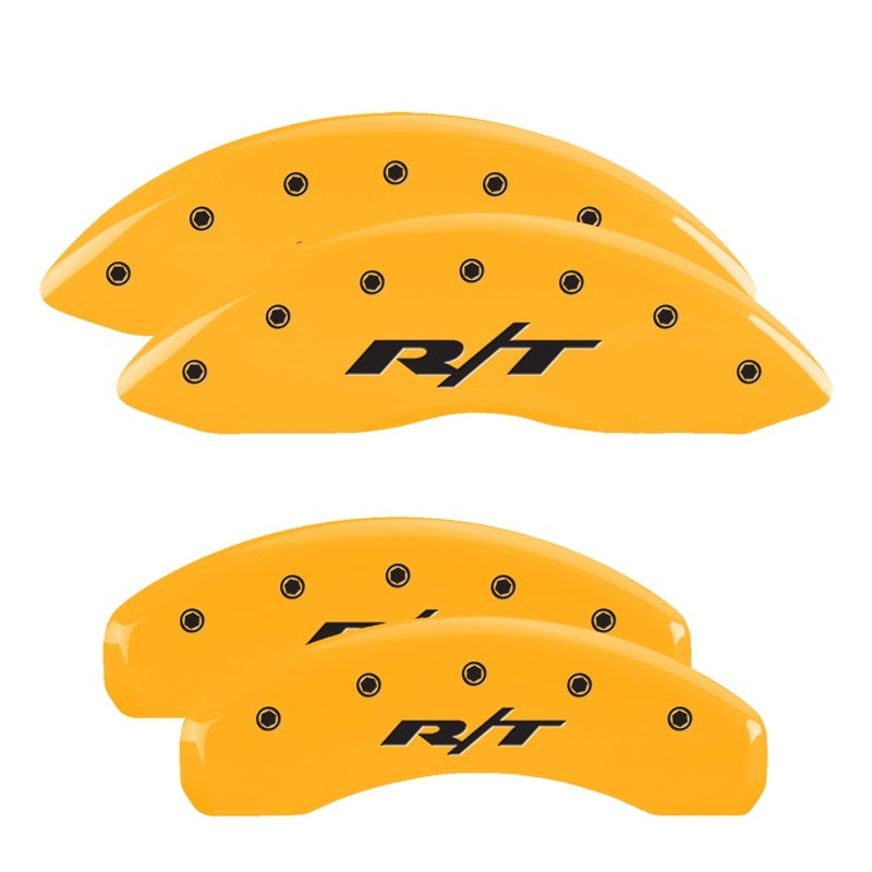 MGP 12204SRT1YL 4 Caliper Covers Engraved Front & Rear 11-18 fits Dodge Durango