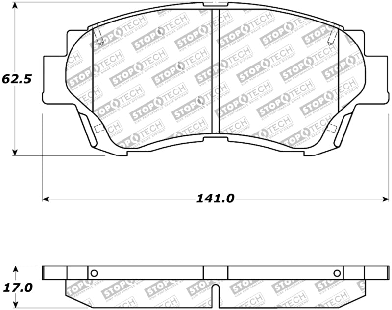 Stoptech 308.0476 Street Touring Brake Pads