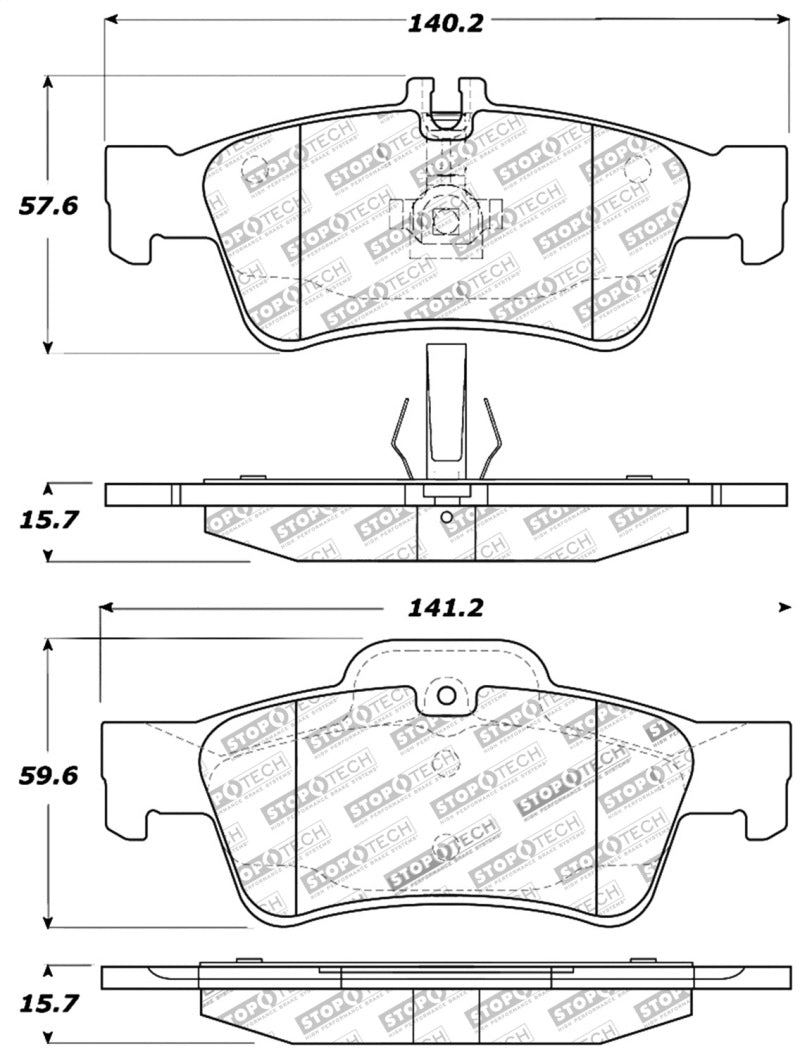 Stoptech 309.0986 Performance Mercedes Benz Rear Brake Pads