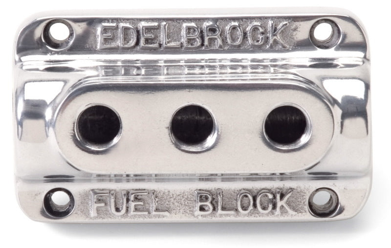 Edelbrock 12851 Fuel Block Triple Polished