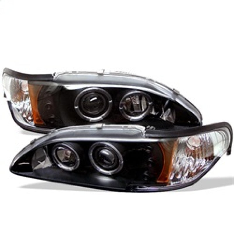 Spyder 5010391 fits Ford 94-98 Mustang 1PC Projector LED Halo Amber Reflctr LED