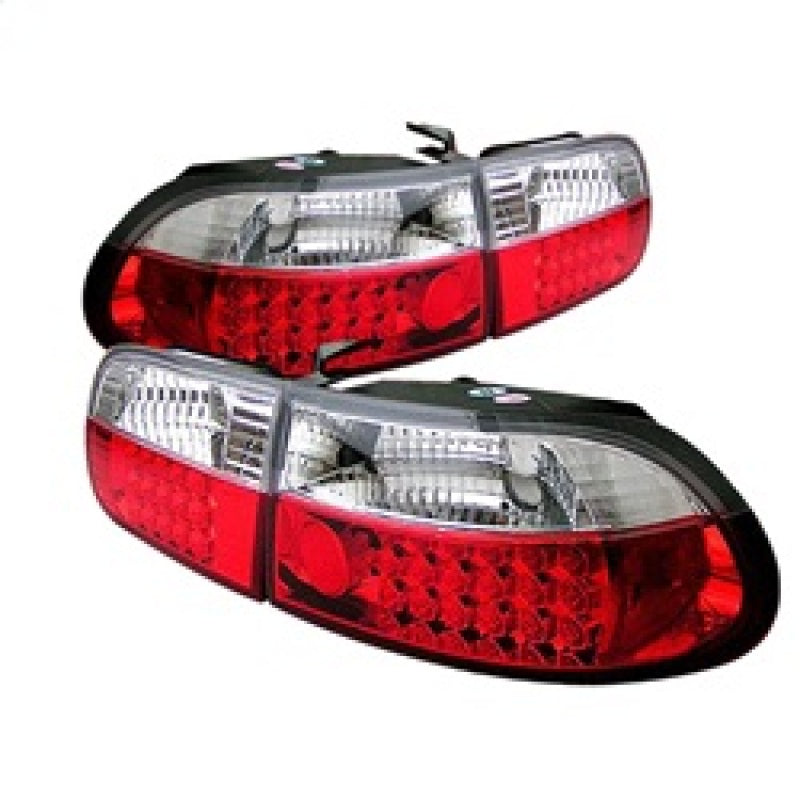 Spyder 5004741 fits Honda 92-95 Civic 3DR LED Tail Lights Red Clear ALT-YD-HC92