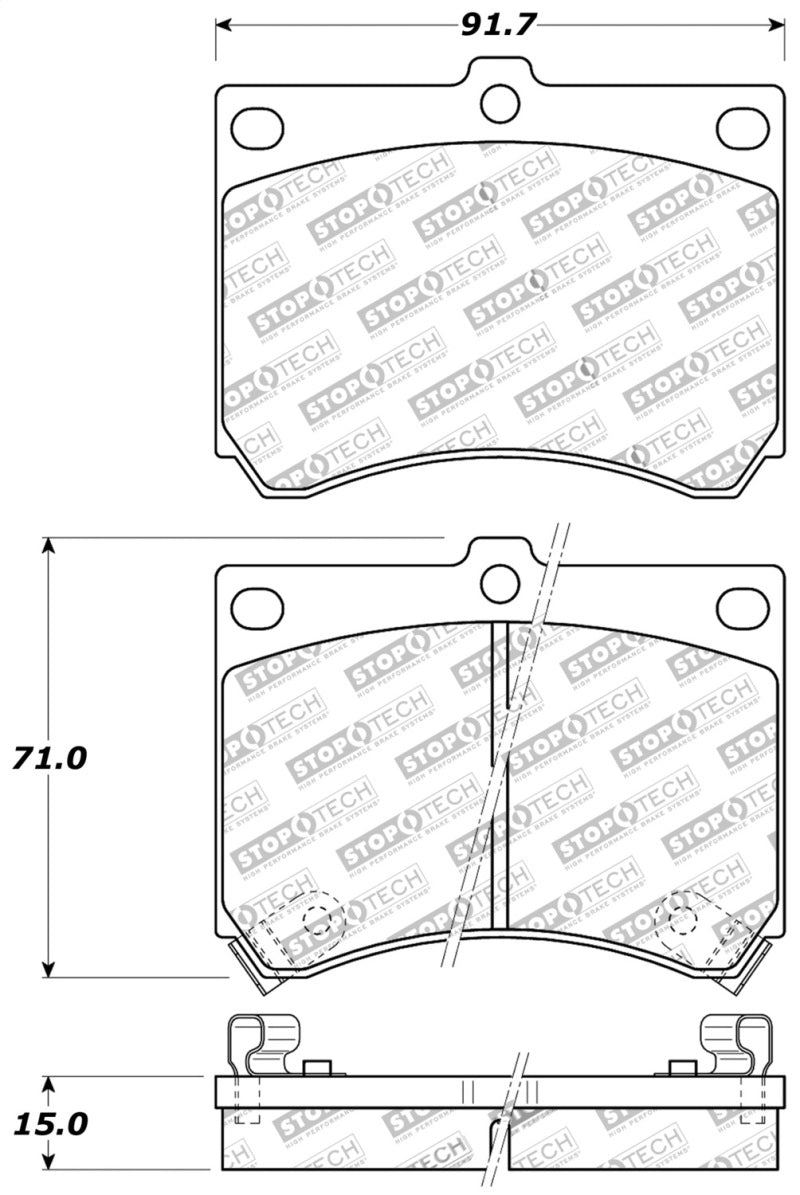 Stoptech 309.0473 Performance 91-03 Ford Escort ZX2 / 92-95 Mazda MX-3 Front Brake Pads