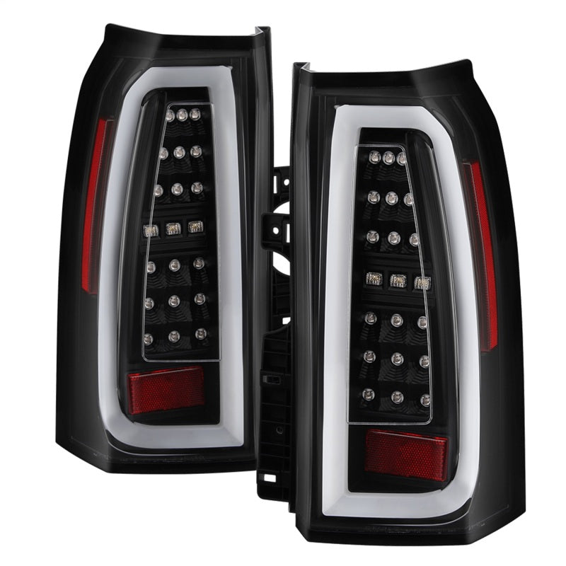 Spyder 5084583 fits Chevy 15-17 Tahoe / Suburban Light Bar LED Tail Lights - Bl