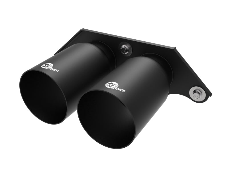 AFE 49C36435-B Mach Force Xp 4in 304 SS Bolt-On Exhaust Tips Satin Black 14-19