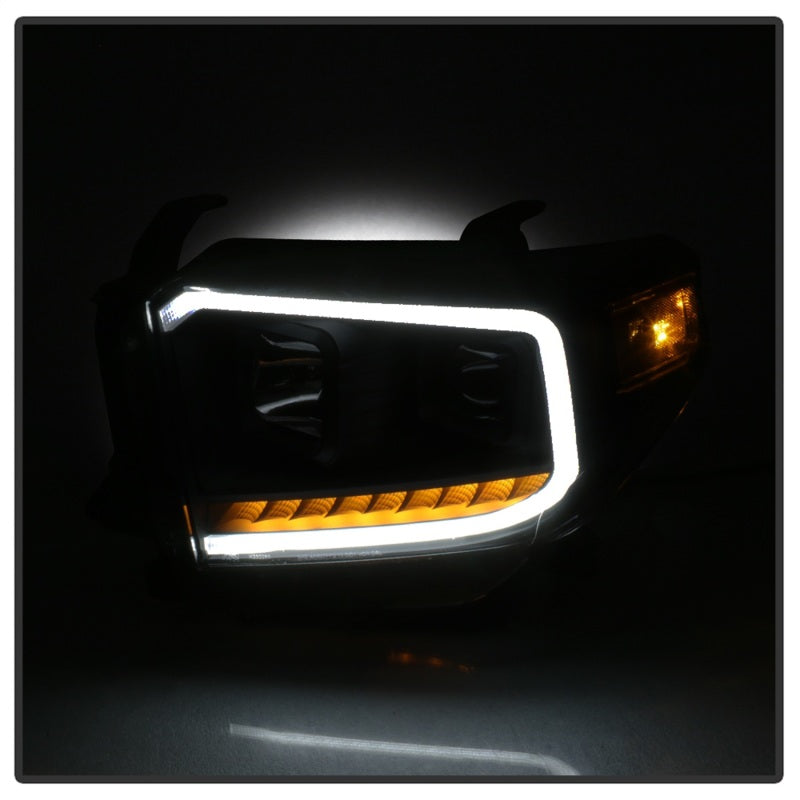 xTune 9043031 14-17 fits Toyota Tundra DRL LED Light Bar Proj Headlights - Blac