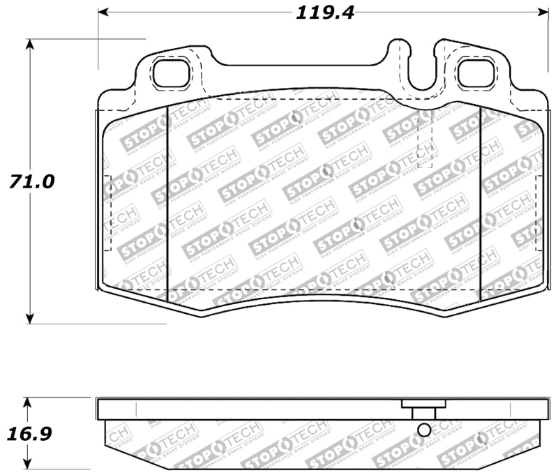 Stoptech 309.0847 Performance 94-12/96 Maserati / Mercedes Benz C/E/ML/S/SL Series Front Brake Pads