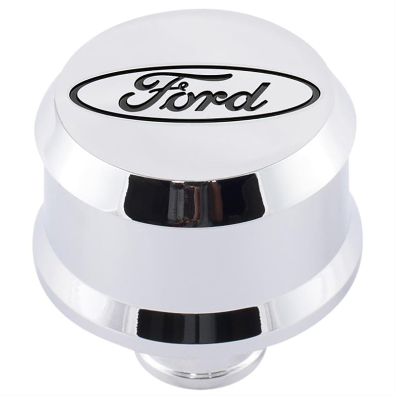Ford Racing 302-439 Racing Slant Edge Breather - Chrome