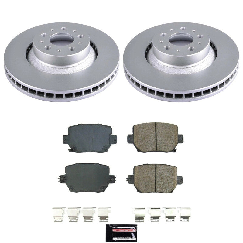 Power Stop CRK9254 20-24 fits Tesla Y Rear Z17 Coated Brake Kit