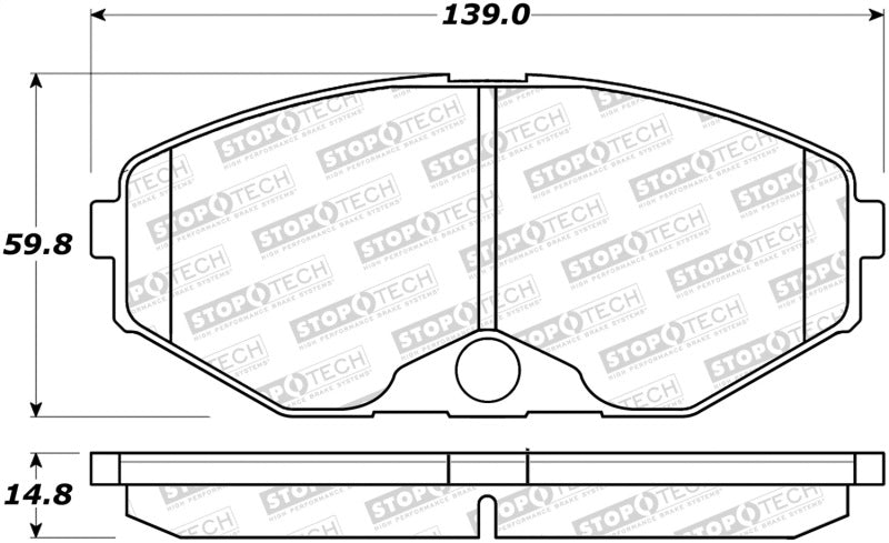 Stoptech 308.0486 Street Brake Pads