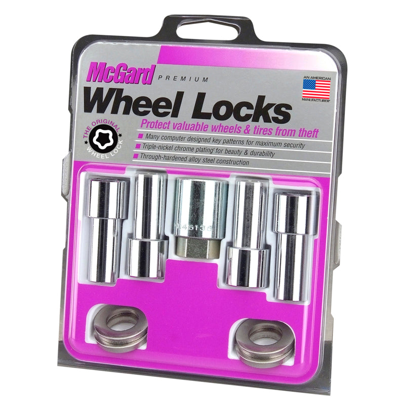 McGard 23181 Wheel Lock Nut Set - 4pk. (X-Long Shank) 1/2-20 / 13/16 Hex / 2.165in. Length - Chrome