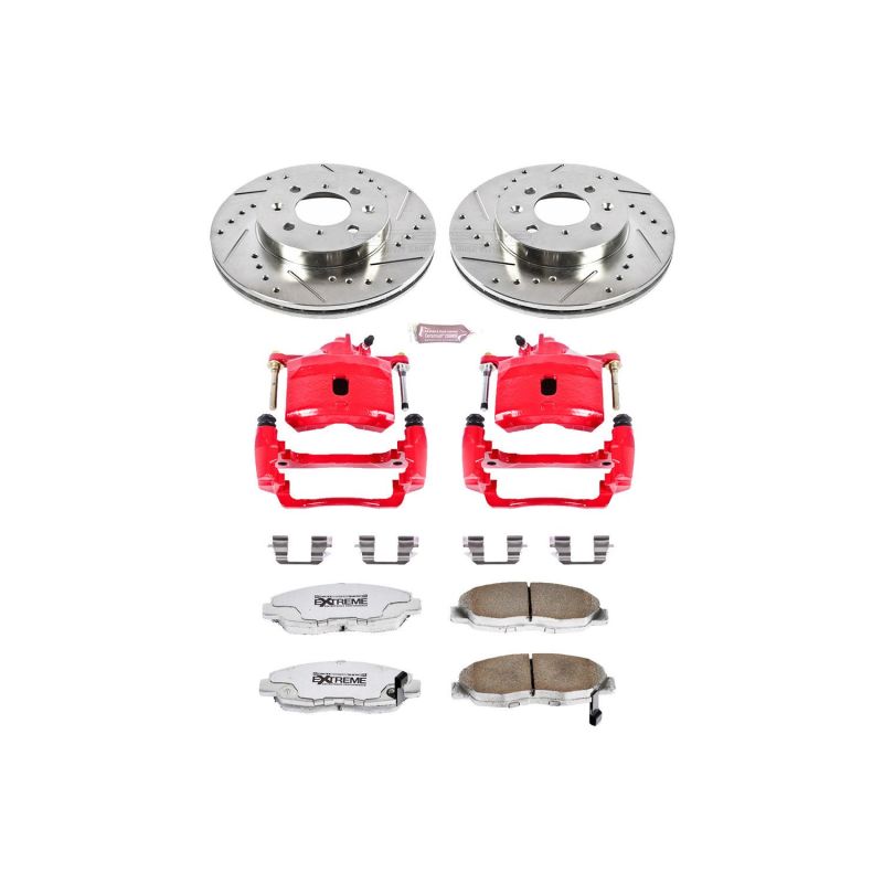 PowerStop KC690 fits Honda Civic Front Z26 Street Warrior Brake Kit w/Calipers