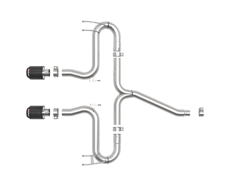 AFE 49-36625-C 2-1/2in 304 SS Axle-Back Exhaust w/Carbon Tips 17-20 fits Honda