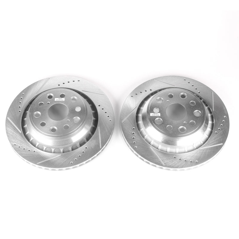 PowerStop fits Lexus 07-17 LS460 Rear Evolution Drilled & Slotted Rotors - Pair