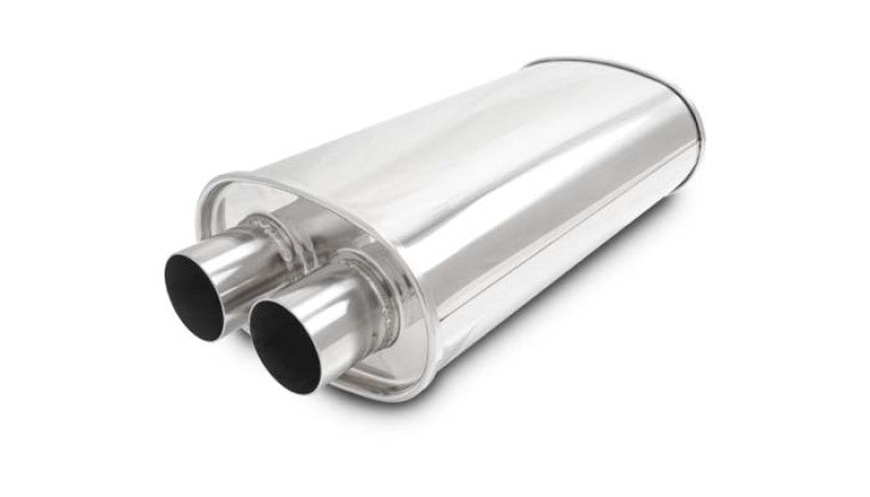 Vibrant 10534 sal Streetpower 2.25in Stainless Steel Dual In-Out Oval Muffler