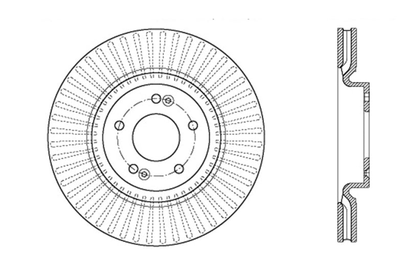 Stoptech 128.50028R Drilled Sport Brake Rotor