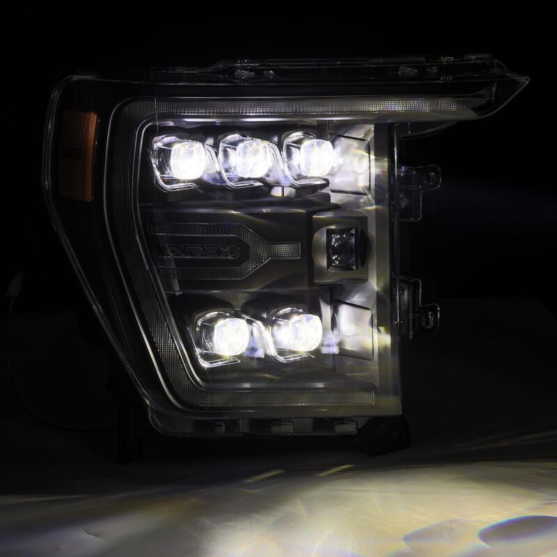 AlphaRex 880137 21-22 fits Ford F-150 NOVA LED Proj Headlights Plank Style Bl