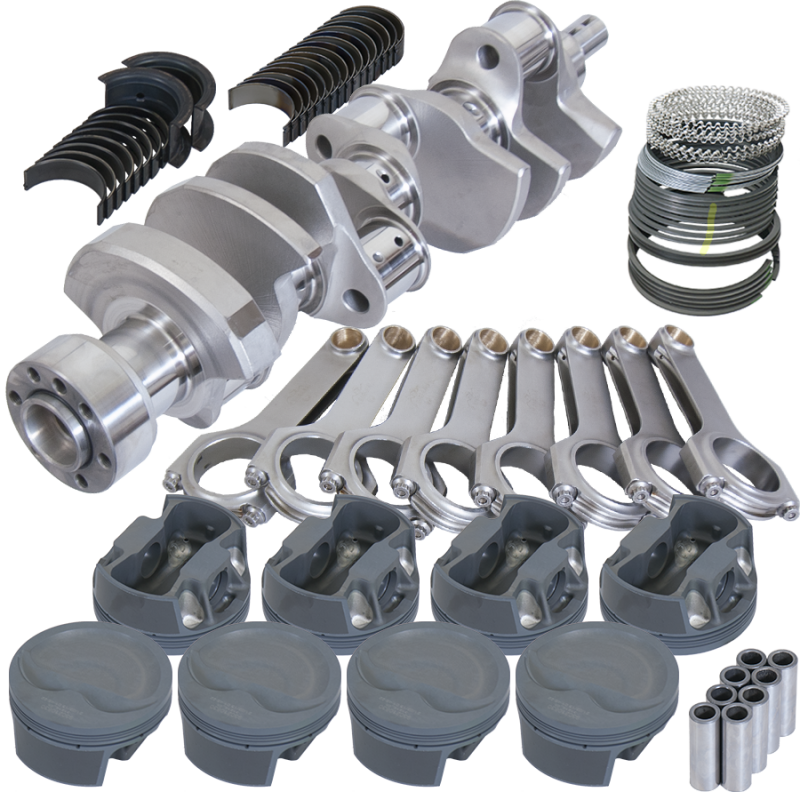 Eagle 12110030 fits Chevy LT1 350 1Pc 3.750in Crank 6.000in H-Beam -16cc Inv Dome 4.030in Piston Rotating Assembly
