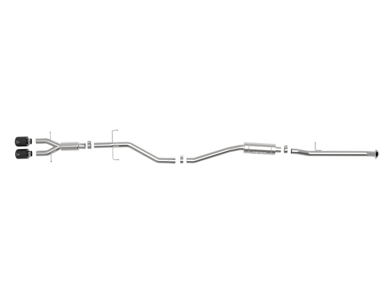 AFE 49-36619-B 2.5in 304SS Cat-Back Exhaust System w/ Black Tips 17-20 fits Ho