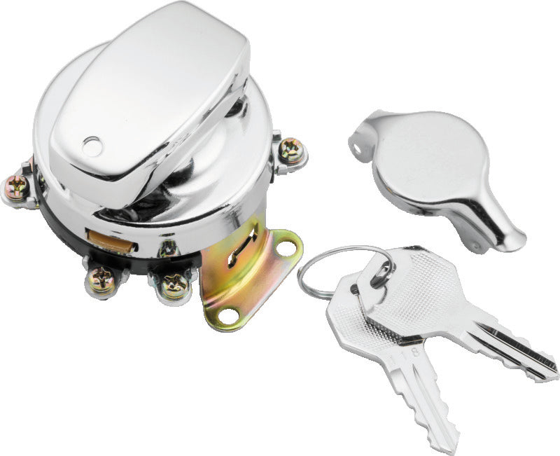 Twin Power 492237 36-72 FL Chrome Fat Bob Style Ignition Switch