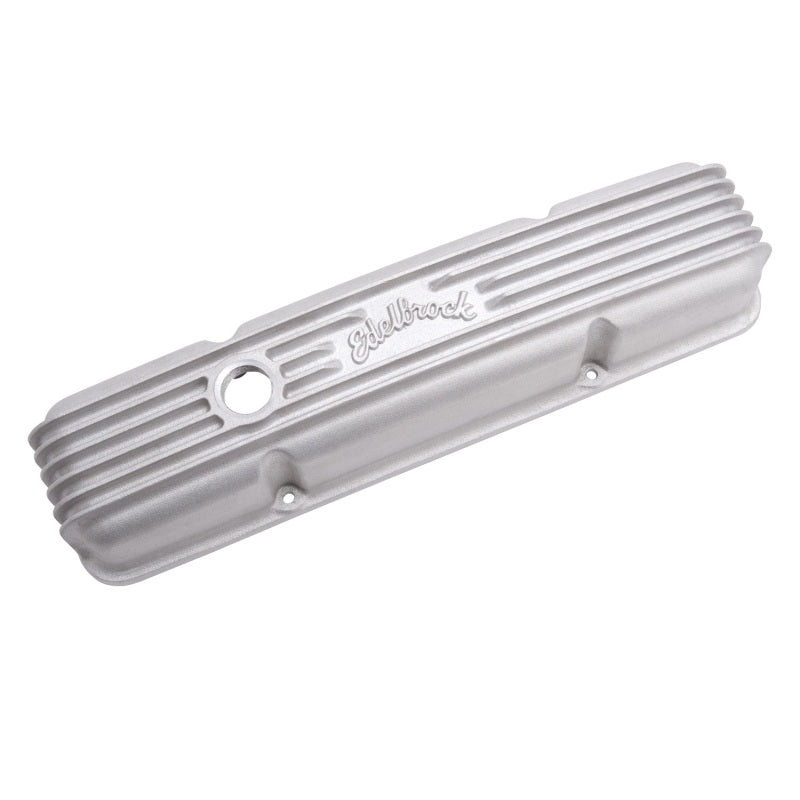Edelbrock 41449 Valve Cover Classic Series fits Chevrolet 1959-1986 262-400 CI V8 w/ Oil Fill Hole Satin