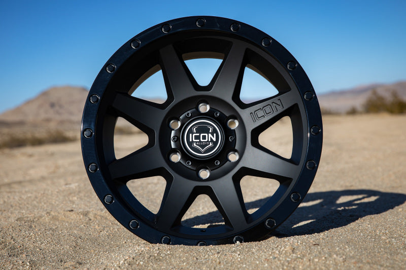 ICON 1817859057DB Rebound 17x8.5 6x5.5 25mm Offset 5.75in BS 95.1mm Bore Double Black Wheel