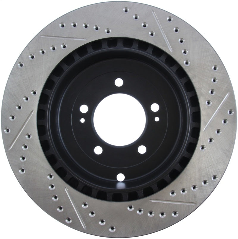 Stoptech 127.46075R Slotted & Drilled Sport Brake Rotor