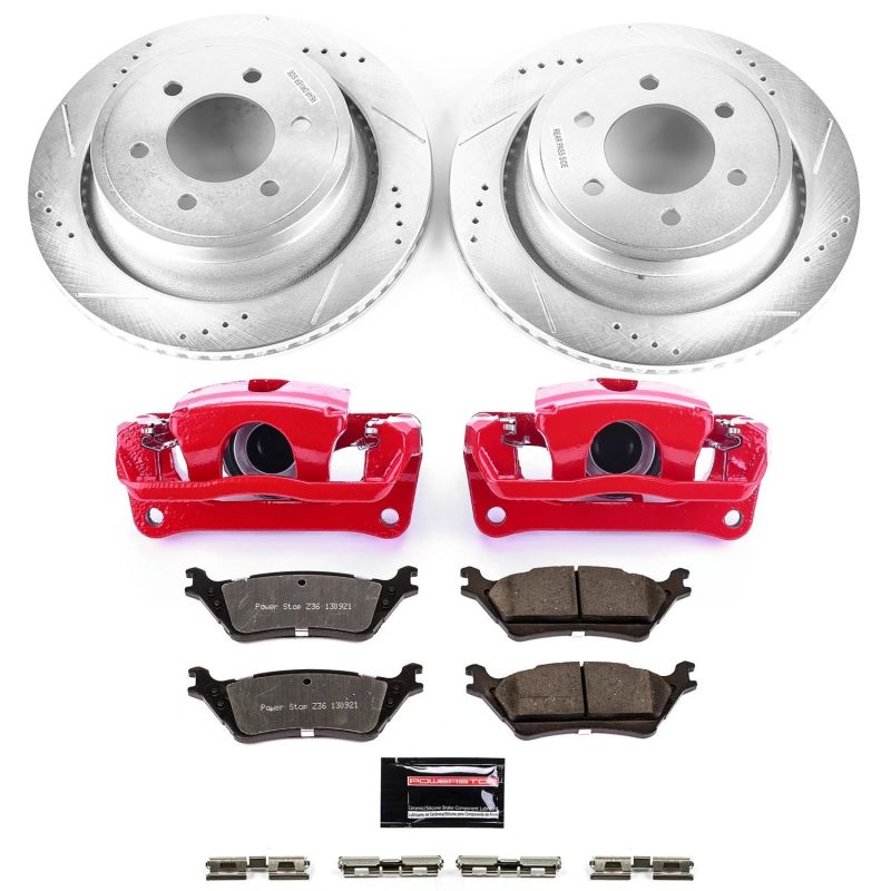 PowerStop KC6271-36 12-18 fits Ford F-150 Rear Z36 Truck&Tow Kit w/Cals