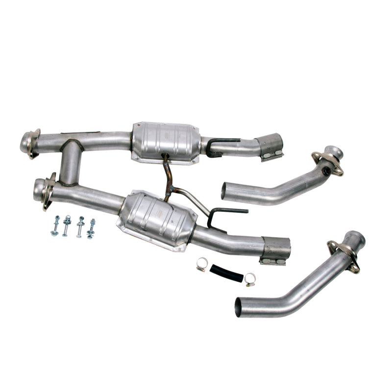 BBK 1521 Mustang 5.0 High Flow H Pipe With Catalytic Converters - 2-1/2