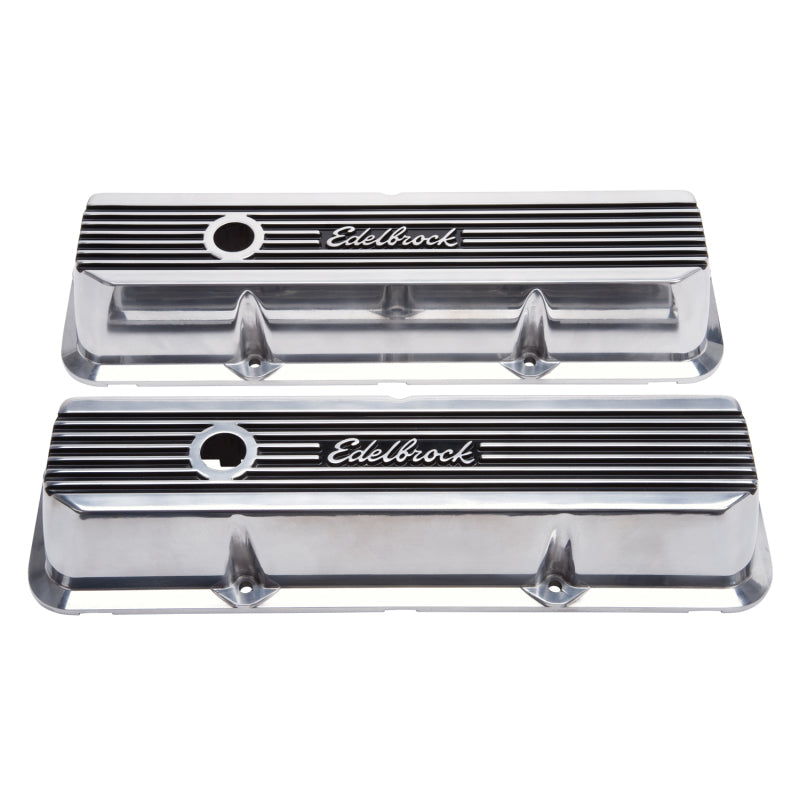 Edelbrock 4277 Valve Covers Elite II fits Ford FE 1958-76 Polished