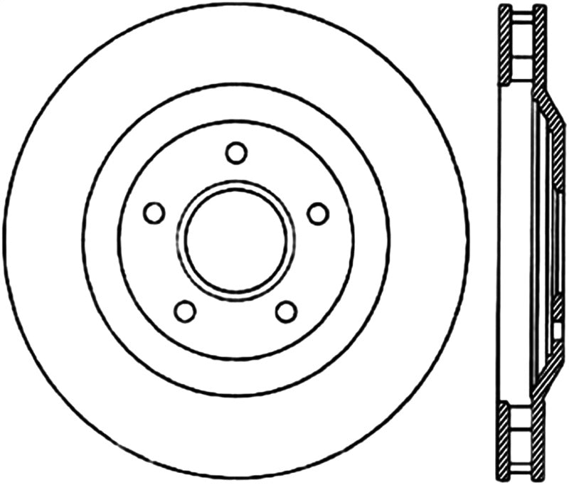 Stoptech 126.62060CSR Power Slot 97-04 Chevy Corvette Front Right CRYO Rotor