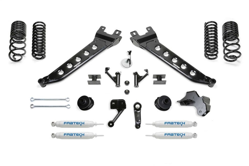 Fabtech K3180 fits Ram 19-22 2500 4WD 5in Radius Arm Kit w/Perf Shks