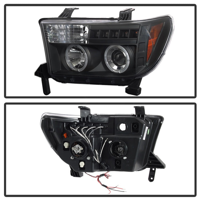 Spyder 5012029 fits Toyota 07-13 Tundra 3 Projector Headlights LED Halo LED Blk