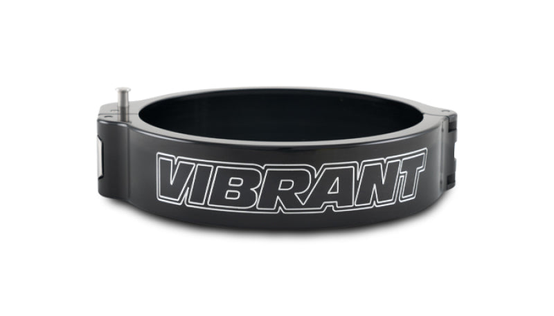 Vibrant 32538 4in O.D. Aluminized HD 2.0 Clamp - Anodized Black (Clamp Only)