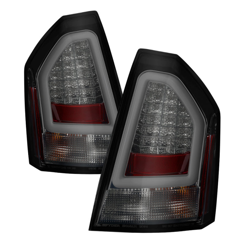 Spyder 5083371 fits Chrysler 05-07 300C V2 Light Bar LED Tail Lights - Smoke AL