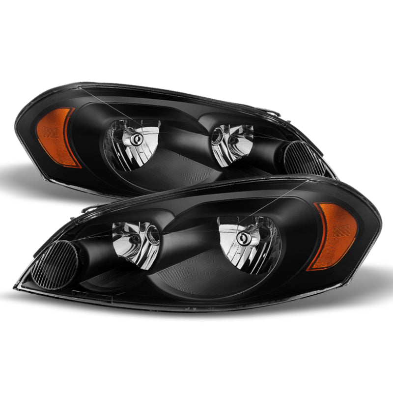 9026225 Xtune fits Chevy 06-13 Impala Monte Carlo 06-07 Crystal Headlights Bla