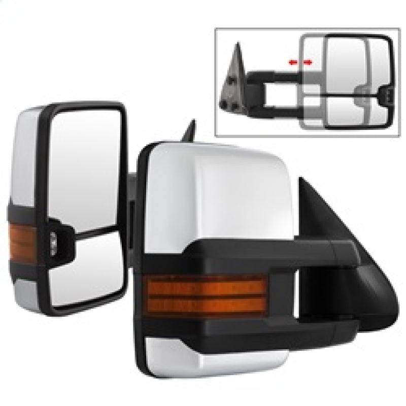 xTune 9936746 fits Chevy Silverado 99-06 G3 LED Signal Telescoping Mirror Chrom