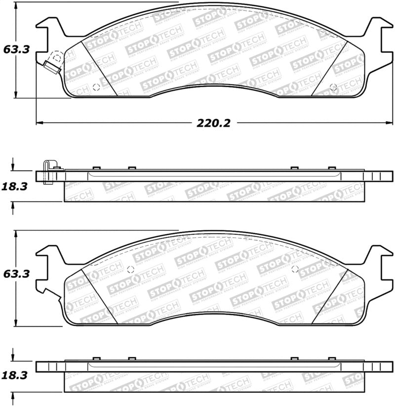 Stoptech 308.0965 Street Brake Pads