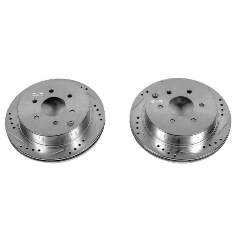 PowerStop fits Nissan 05-19 Frontier Rear Evolution Drilled & Slotted Rotors -