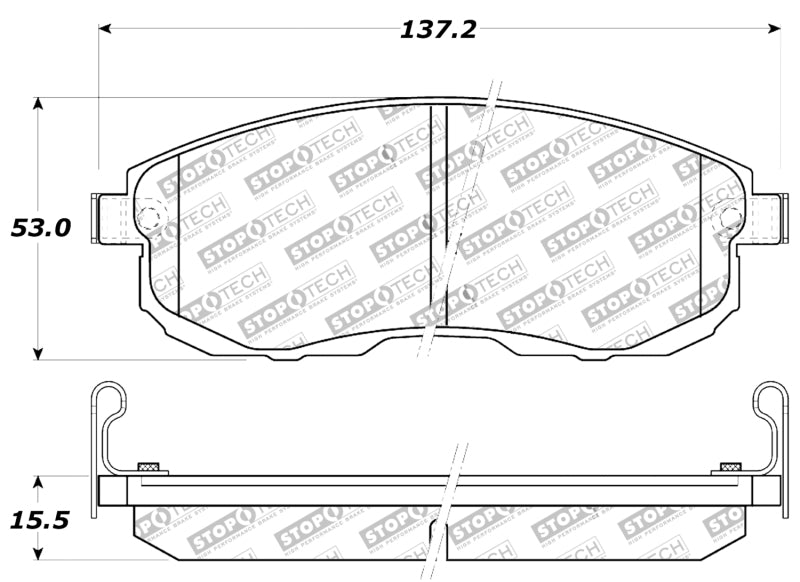 Stoptech 309.08151 Performance 02-04 Infiniti I30/I35 / 02-06 Nissan Altima Front Brake Pads