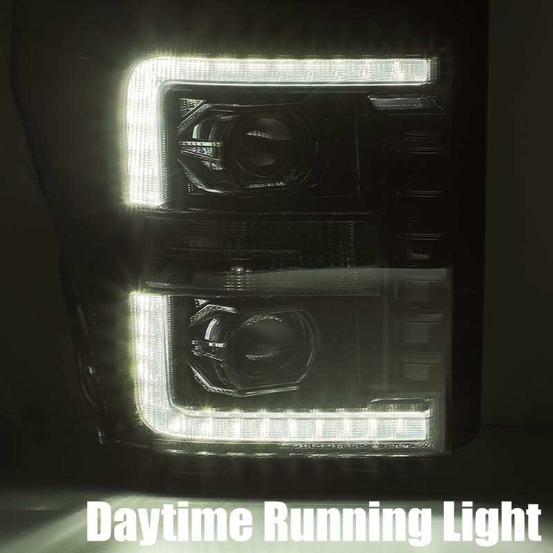 AlphaRex 880145 fits Ford 11-16 F-350 SD LUXX LED Proj Headlights Plank Style C